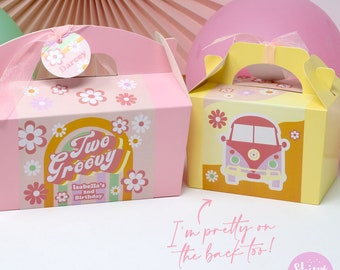Two Groovy Personalized Party Box – Birthday Decor & Gift Bags