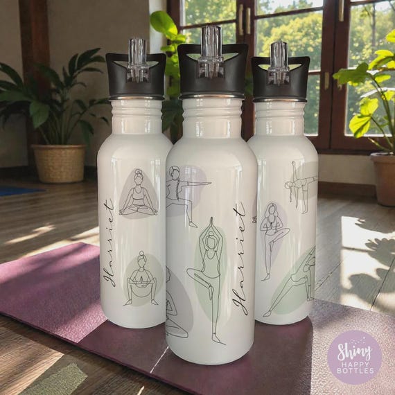 Personalised Yoga Pilates Pose Drink Reusable 255ml Soda Can Tumbler - Ultimate Stylish Party Favour Gift Water Bottle