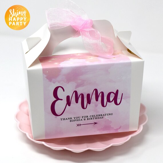 DREAM CLOUDS Personalised Party Box - Add matching paperie to co-ordinate your party decor - Table Settings Gift Bags Stickers