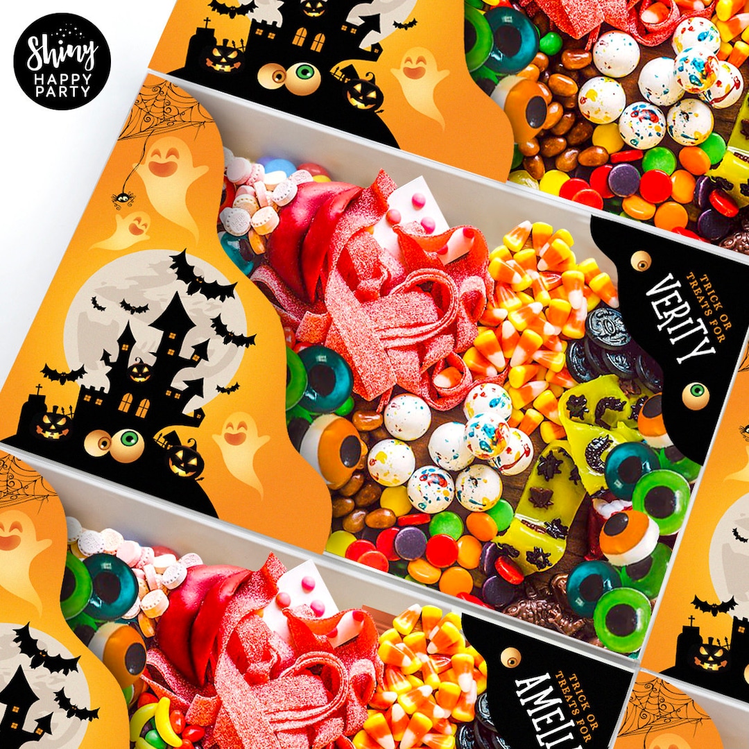 HALLOWEEN GRAZE BOX Personalised Deluxe Party Boxes With Clear Etsy