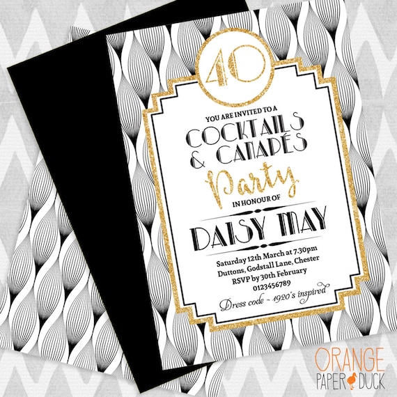 black and white dress code invitation