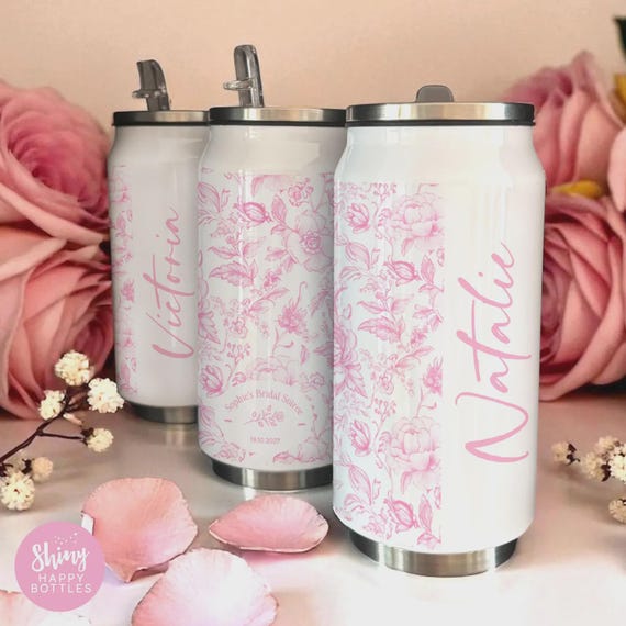 Personalised Bridal Shower Hen Parties Reusable 255ml Soda Can Reusable  Tumbler - Ultimate Stylish Party Favour