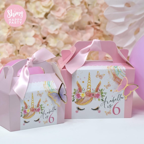 UNICORN SPRINKLES Personalised Party Box - Add matching paperie co-ordinate your party decor - Table Settings Gift Bags Birthday Stickers