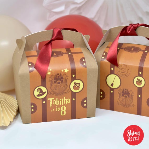 WIZARD MAGIC SCHOOL Personalised Party Box - Add matching paperie to co-ordinate party decor - Table Settings Gift Bags Birthday Stickers
