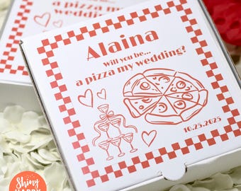 Personalized Bridesmaid Proposal Pizza Box – 7 inch Wedding Favor