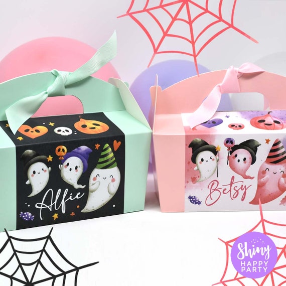 HALLOWEEN GHOST PARTY Personalised Party Box - Add matching paperie to co-ordinate your party decor - Table Settings Gift Bags Stickers