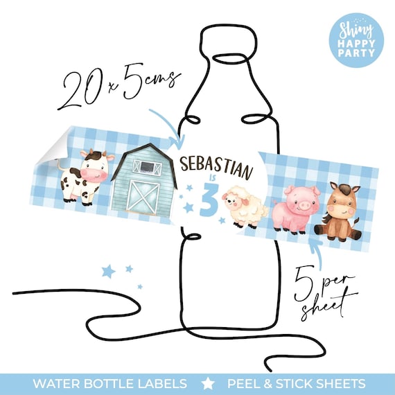 BLUE FARM BARN Personalised Party Box - Add matching paperie co-ordinate your party decor - Table Settings Gift Bags Birthday Stickers