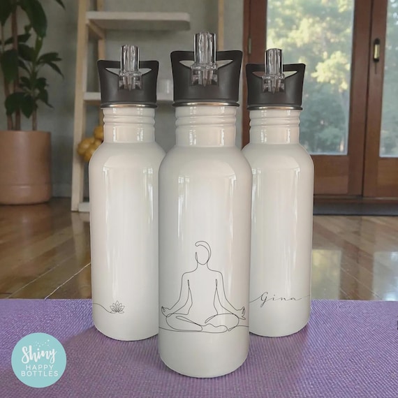 Personalised Yoga Minimal Aesthetic Drink Reusable 255ml Soda Can Tumbler - Ultimate Stylish Party Favour Gift Water Bottle