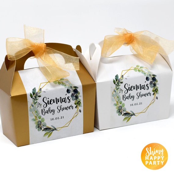 EUCALYPTUS GARLAND Personalised Party Box - Add matching paperie to co-ordinate your party decor - Table Settings Gift Bags Stickers