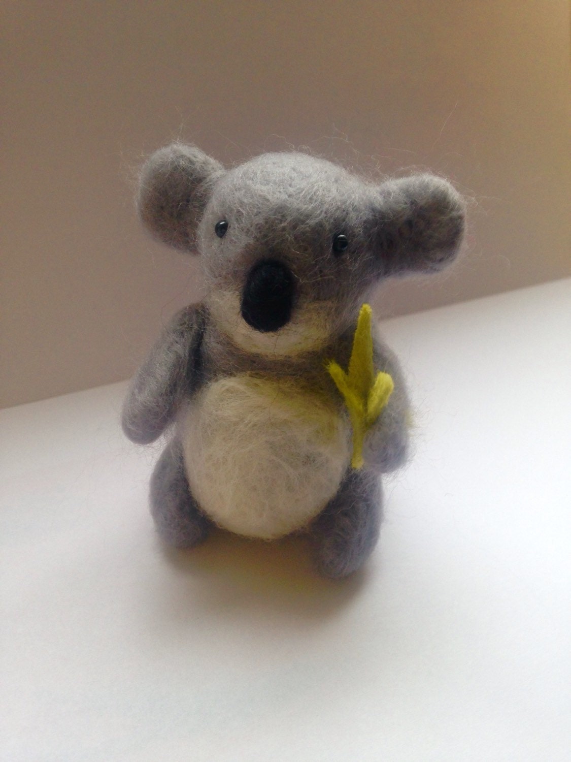 Needle Felted Koala Bear with bamboo Etsy