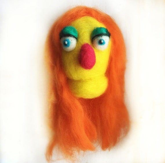 Muppet Me Head Needle Felted Personalised Character Etsy