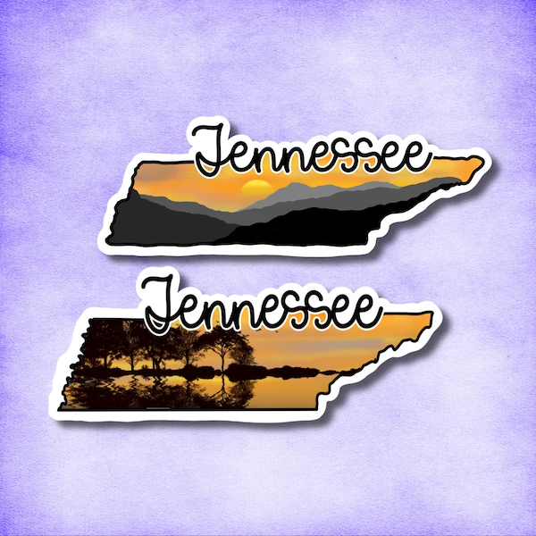 Tennessee TN State sticker | Tourist vinyl die cut decal for journals, planners, laptops & water bottles | gift for travelers | USA America