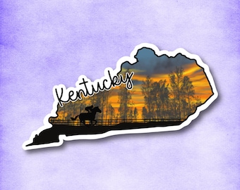 Kentucky KY State sticker | Tourist vinyl die cut decal for journals, planners, laptops & water bottles | gift for travelers | USA America