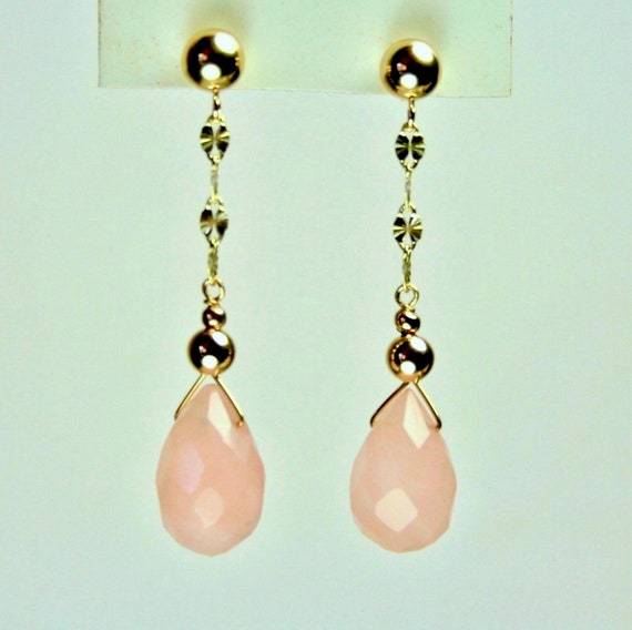 14K Solid White// Yellow Gold Natural Faceted Round Ball Green Quartz Earrings
