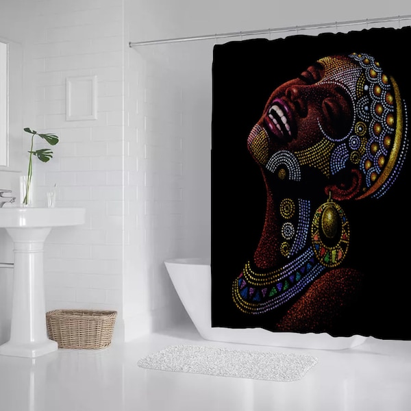 African Shower Curtain Etsy