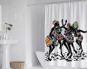 Dancing African Women art Bath Shower Curtain 71" x 69"