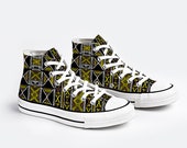 Mud cloth African Print Shoes Unisex High Top Canvas Shoes