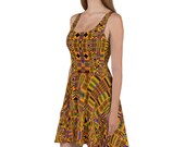 Kente African Print Skater Dress