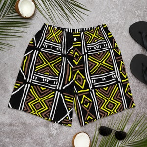 Modderdoek Afrikaanse Print Heren Atletische Zwemshorts