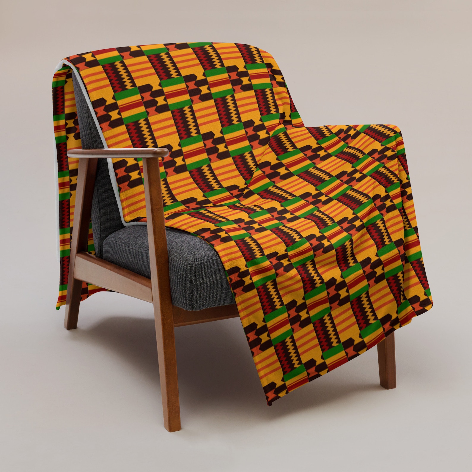 Kente Throw Blanket, Bohemian Mud Cloth Throw Blanket | African living room decor