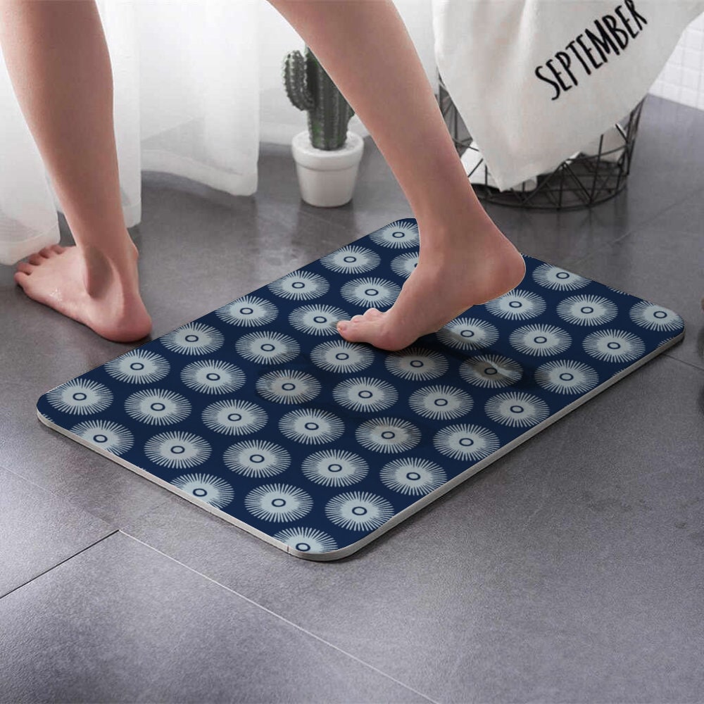 Engraving Custom Diatomite Stone Bath Mat, Quick Dry Bath Mat, Line 6 Bathroom  Rug, Rugs for Bathroom Nonslip, Bathroom Decor Gift 