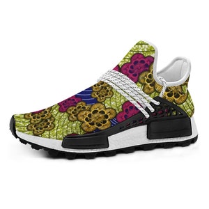 African print Sneakers | Unisex Mid Top Breathable canvas Non-slip Sports Shoes