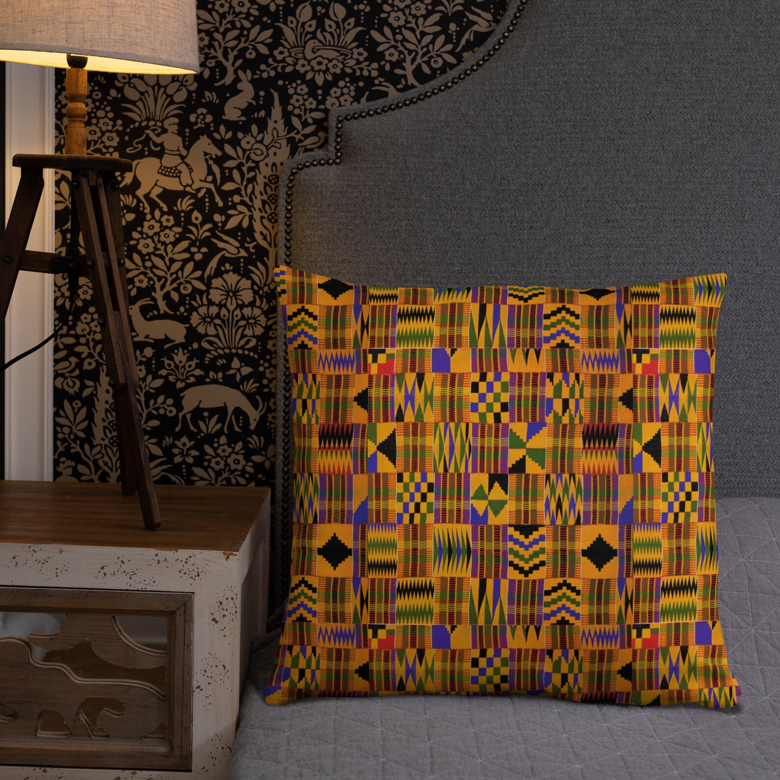 Kente African Home Decor Pillow | African living room decor