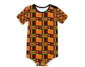 Kente African Print Baby's Short Sleeve Romper Jumpsuit