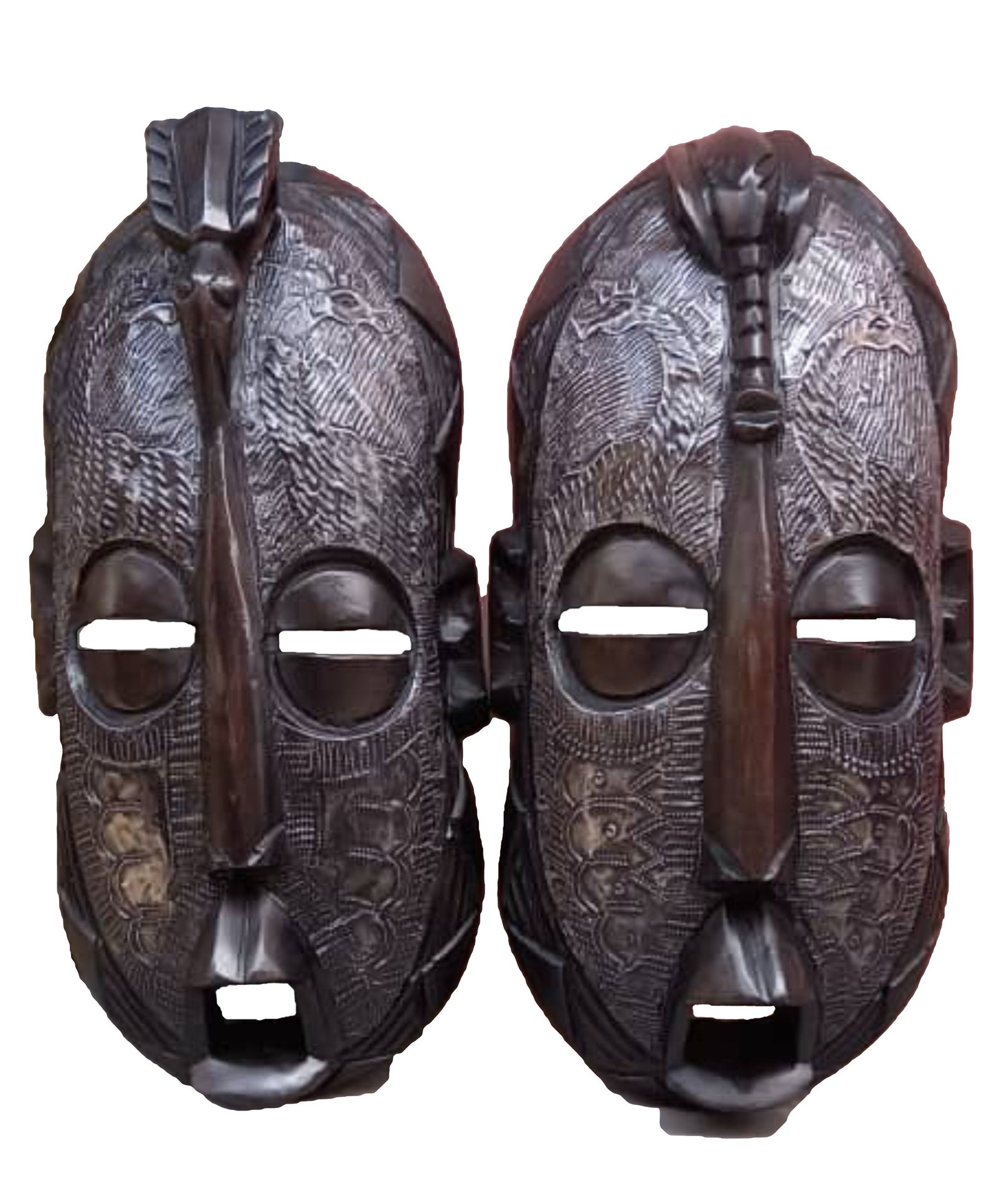 African Art Mask Sculpture | Handcrafted Wooden Wall Mask | African living room decor