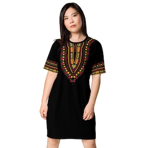 Dashiki African Print T-shirt dress