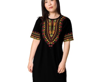 Dashiki African Print T-shirt dress