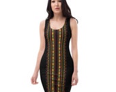 African tribal print midi dress skater dress | Dashiki midi skater dress | African clothing for women | African women’s wear | party dress
