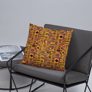 Coussin décoratif africain Kente