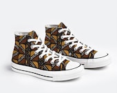 Mud cloth African Print Shoes Unisex High Top Canvas Shoes