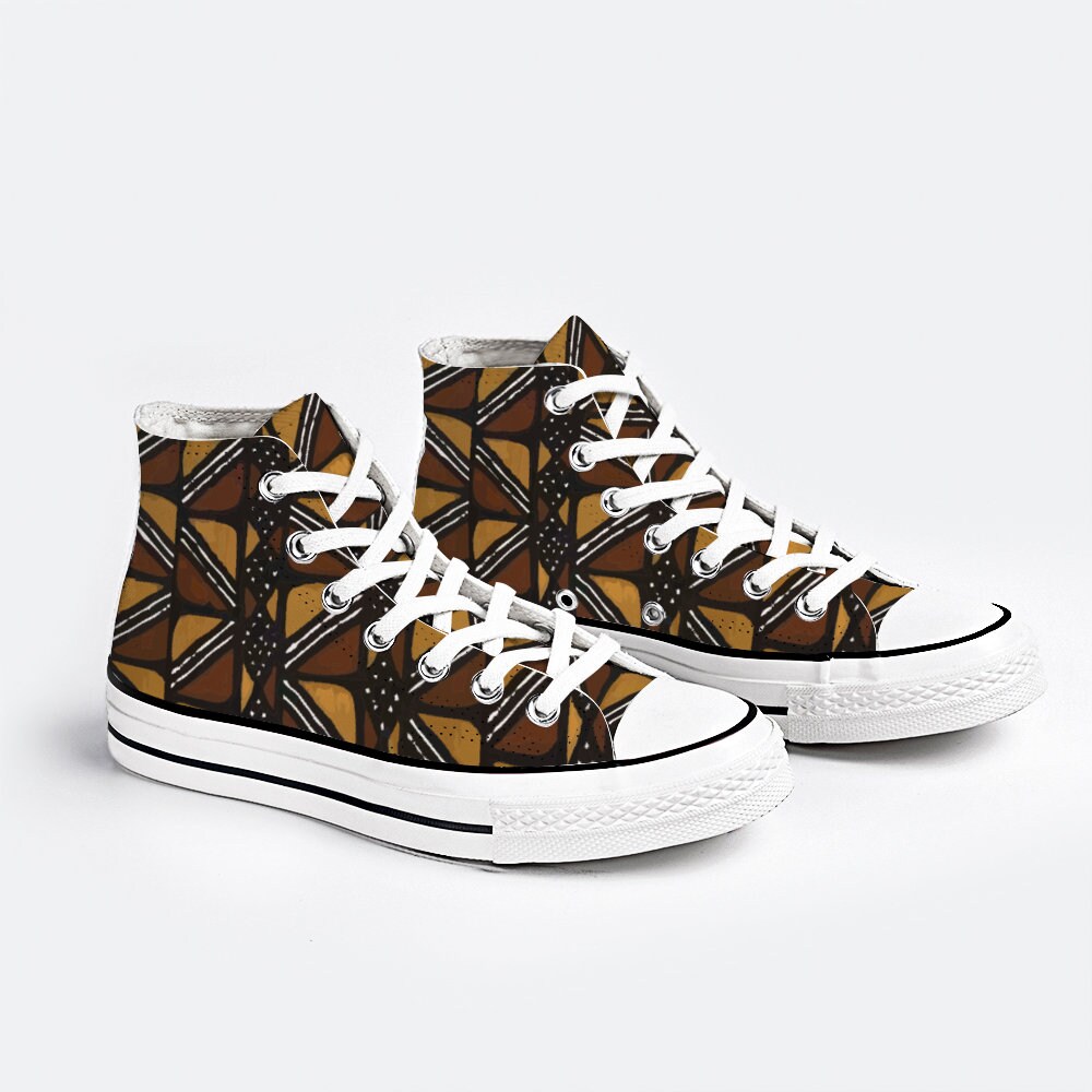 Mud cloth African Print Shoes Unisex High Top Canvas Shoes