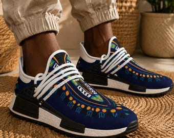 Dashiki African Print Sneakers | Unisex Mid-Top Shoes | Afrocentric Breathable Trainers | Non-Slip Walking Shoes | Streetwear Gift
