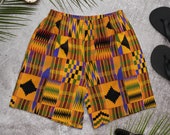 Kente African Print Men's Athletic Swim Shorts