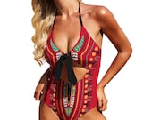Dashiki Women's Bikini Fashion One Piece Swimsuit Sexy Beachwear