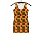 Kente Fitted Dress | African print dress