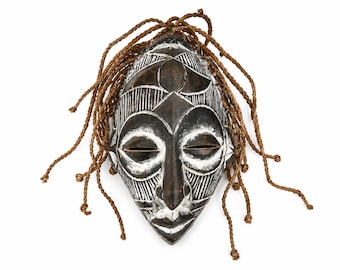 African Tribal Mask | Hand Carved Wooden Wall Art | African Home Decor | Afrocentric Interior Design | Unique Cultural Gift | Boho Artwork