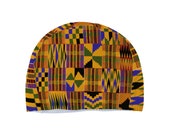 Kente African print Unisex Stretchy Swimming Cap