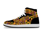 Kente Shoes Unisex Sneakers White Basketball Sports Shoe