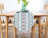Blue Mud cloth Table runner Home Decor Table Runner with Tassel Table Mat