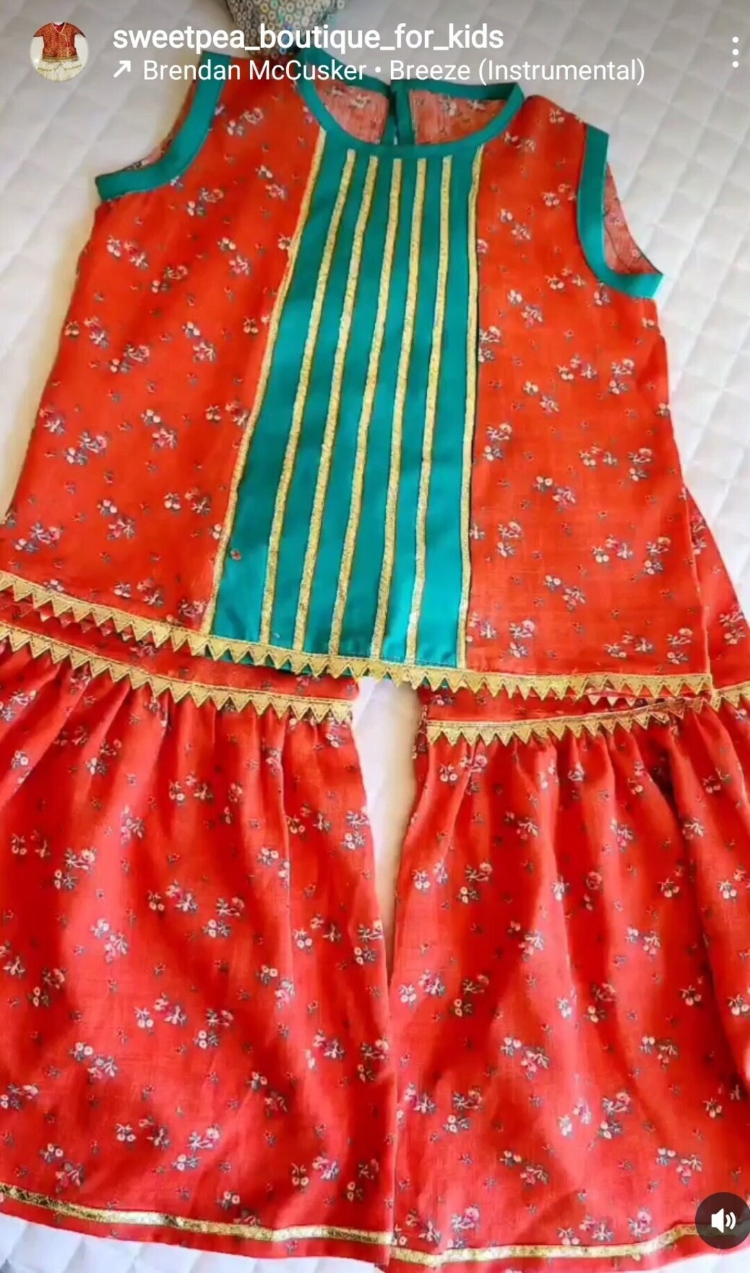 Girls Garara Suite with Embroidery and Stone Work