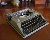 Sorry, Sold Hermes Baby Typewriter, New Platen, 1937, Superb Original Condition, QWERTY, original spools, Fully restored and Guaranteed
