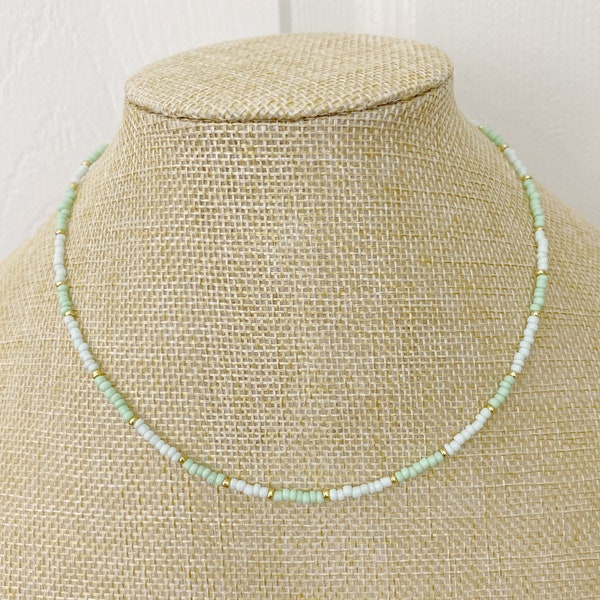 Mint Green Necklace - Etsy