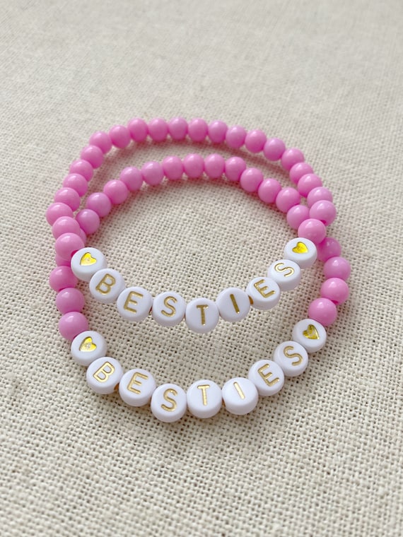 Trendy letter sale bead bracelets