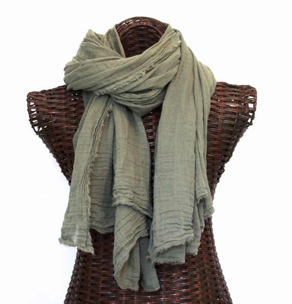 Items similar to XL Nomad Scarf, Olive Scarf, Extra Large Scarf