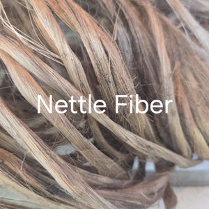 Nettle Long Fiber Bundle. Natural Semi-Combed Fiber. Raw.