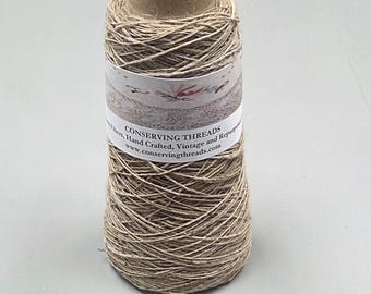 Nettle Yarn, 225 Yards. Hand-Spun Cone. Natural Fiber.